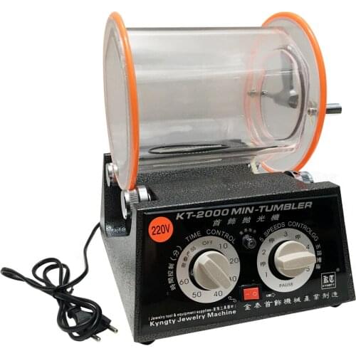 Jewelry Polisher Tumbler 5Kg Capacity Mini Rotary Tumbler Machine with Timer Jewelry Polisher Finisher for Jewelry Stone