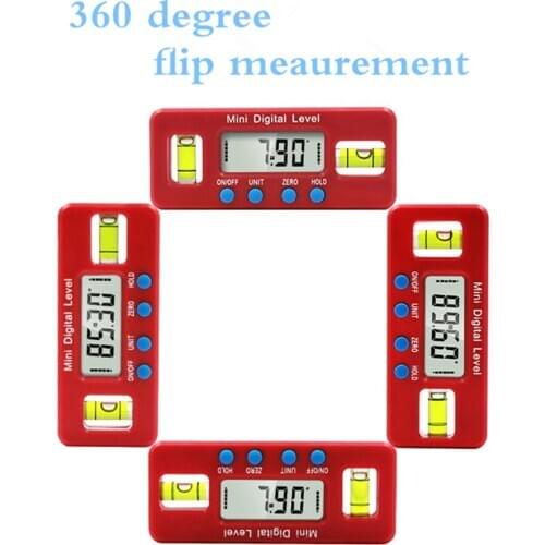Mini Electronic Digital Display Spirit Level 100mm Strong Magnetic Inclinometer Angle Ruler Caliper Measuring Tool