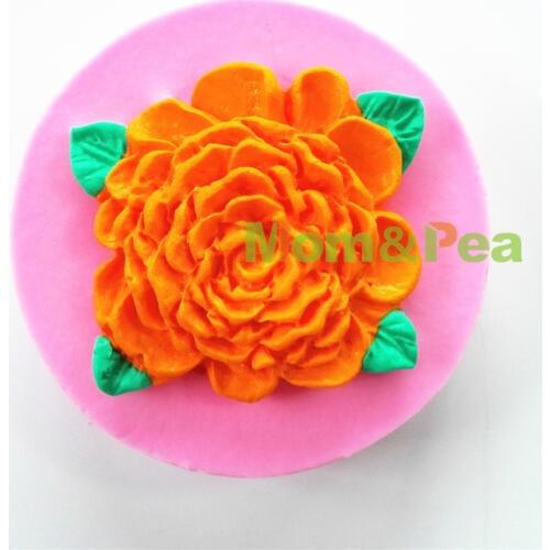 Mom&Pea 0751 Free Shipping Flower Shaped Silicone Mold Cake Decoration Fondant Cake 3D Mold Food Grade Chocolate Mold