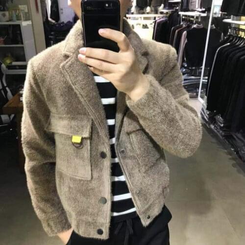 Men Full Sleeve Short Jacker Spring And Autumn Outwear And Patchwork Causal Style Overcoats