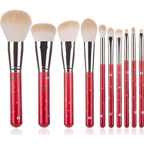 10PCS Makeup Brush Set Man-Made Fiber Blush Eyebrow Eye Shadow Eyeliner Eyeliner Makeup Brush Tool Christmas Gift