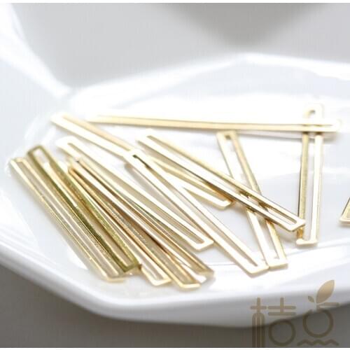 Solid Brass Rectangle Link - 40x3mm