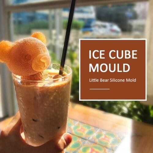 Silicone Molds 3D Bear Ice Cream Tools Cute Ice Maker Tray Cake Diy Baking Accessories Fondant Chocolate Mould Decorating Tools