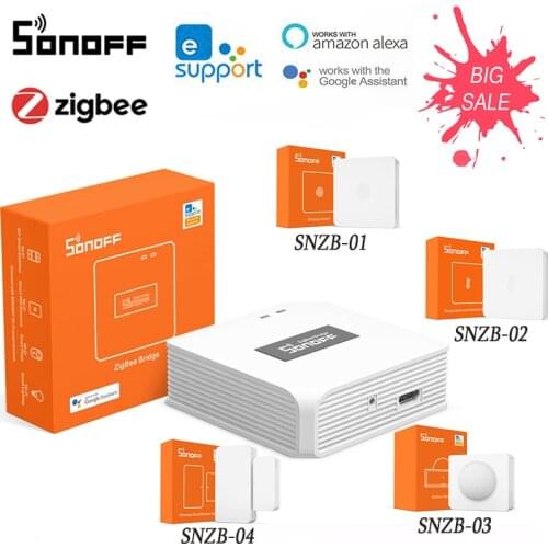 SONOFF Zigbee Bridge Smart Home Control With Wireless Switch/ Temperature And Humidity Sensor/ Motion Sensor/ Door Window Sensor