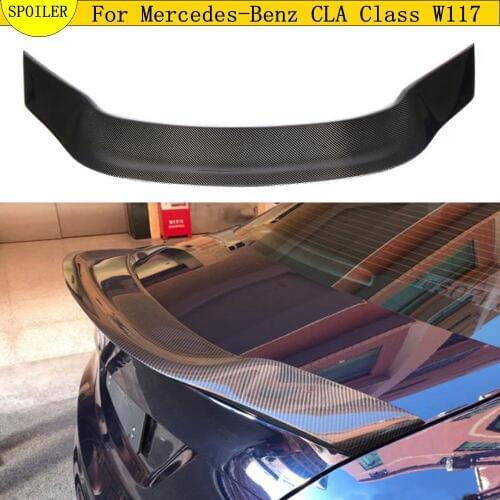 For Mercedes benz CLA Spoiler CLA45 W117 C117 Carbon Fiber Rear Trunk Wings Spoiler for cla 200 250 260 2013 2014 2015 2016 - UP
