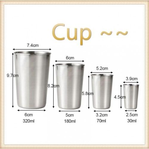 30ml/70ml/180ml/320ml Stainless Steel Wine Glasses Portable Beer Key Chain Outdoor Cup Camping Whiskey Travel Set Home Mugs New