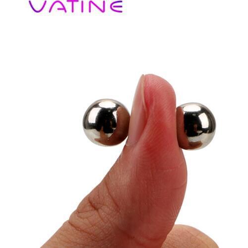 VATINE 1/2 Pair Ultra Powerful Magnetic Orbs Strong Clitoris Stimulator Nipple Clamps Bondage Sex Toys For Women Erotic Sex Shop