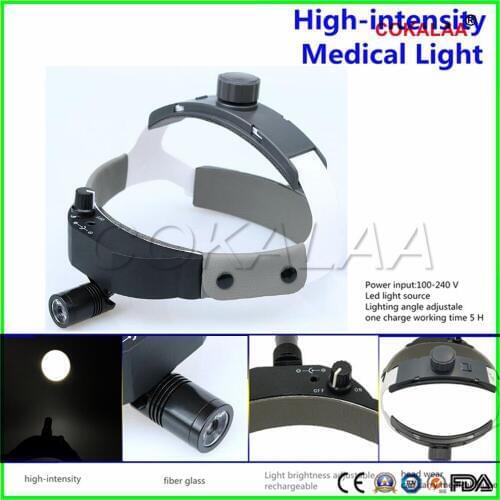High-quality 1 pcs LED Surgical Headlight with helmet Dental Head Lamp Adapter Head Mounted Medical Light