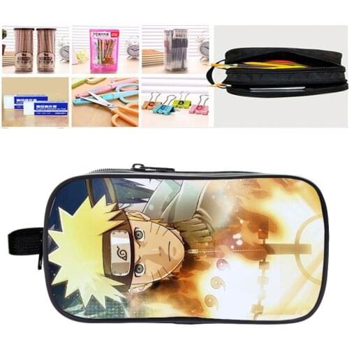 Japan Anime Pancil Case Akatsuki Sharingan Pencil Case Uzumaki Schoolbags Rucksack Sasuke 3D Print