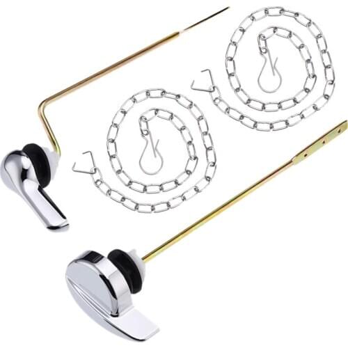 2 Packs Chrome Finish Side Mount Toilet Tank Flush Lever Handle Replacement for Most Side Mount Toilets