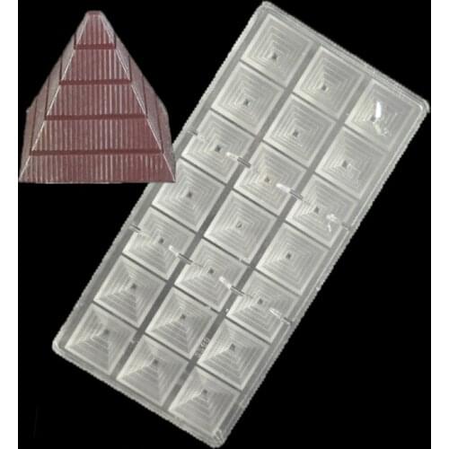 3 D Food Grade Pyramid Shaped Pastry Baking Tool Clear Polycarbonate DIY Modelling Ice Shaping Cake Chocolate PC Mold Tools