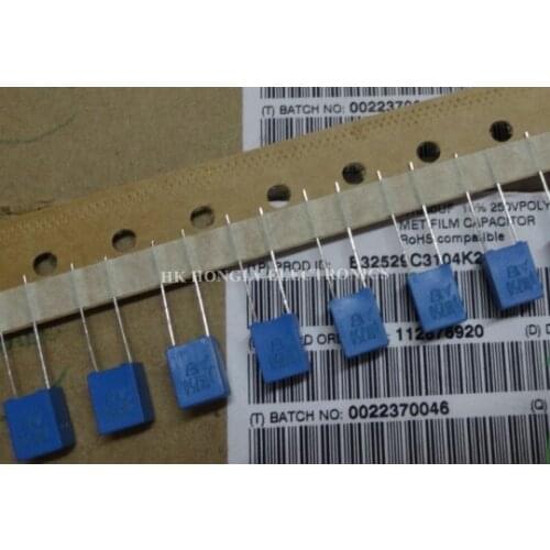 30PCS B32529 U1K250 U1J250 U15K250 U33K250 U47K250 0.1UF 0.15UF 0.33UF 0.47UF 104 154 334 474 K J 250V P=5mm FILM CAPACITOR