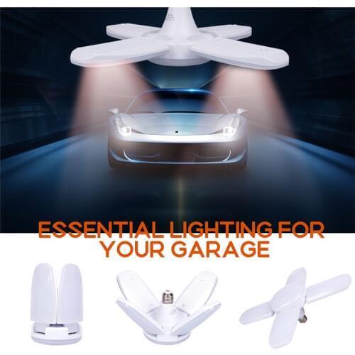 60W Foldable Fan Blade LED Pendant Lights No Flicker B22 E27 LED Bulb 220V 360 Degrees Angle Adjustable Branch Ceiling Lamp