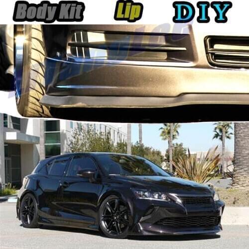 Car Bumper Lip Front Spoiler Skirt Deflector For Lexus CT 200h / F ZWA10 2011~2017 Tune Car Modified Body Kit VIP Hella Flush