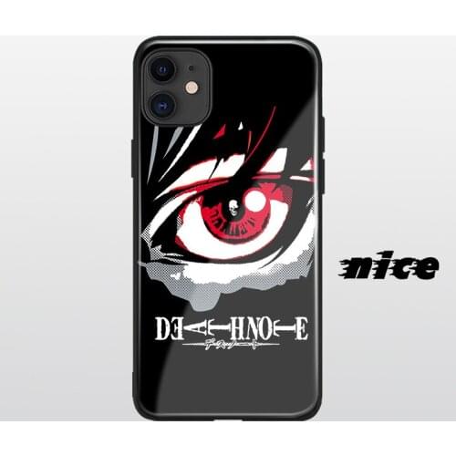 Death Note Eys Anime Glass Soft Silicone Phone Case FOR IPhone SE 6s 7 8 Plus X XR XS 11 12 Mini Pro Max Sumsung Cover Shell