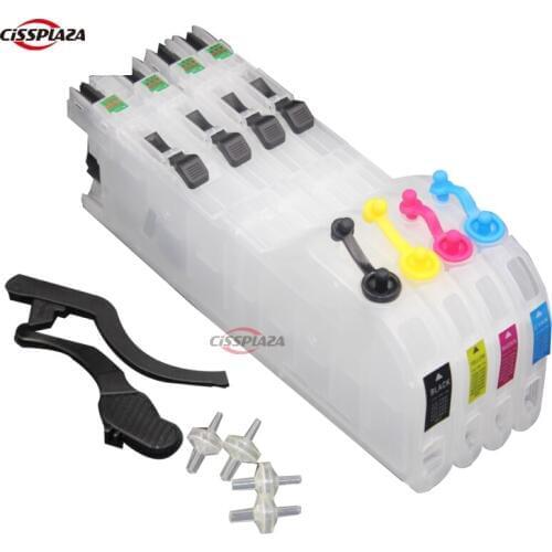 CISSPLAZA 4pcs LC123 with chip refill ink cartridge compatible for J4110DW,MFC-J4410DW,MFC-J4510DW,MFC-J4610DW,MFC-J4710DW