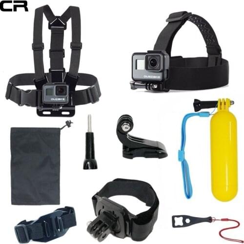 Coolaxy Accessories For Gopro Hero 7 6 5 4 Head Strap Chest Strap Helmet Belt Floaty Bobber Wrist Band For SJ4000 For Yi 4K CL71