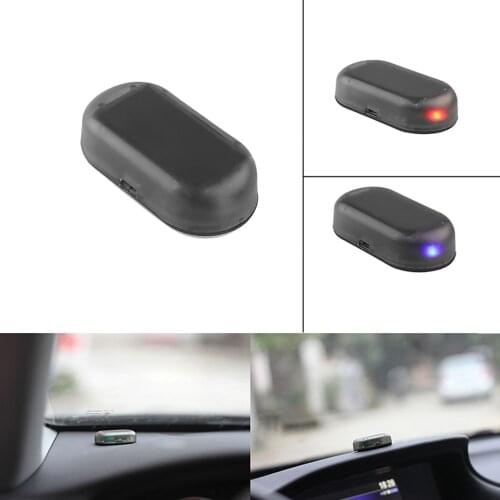 Car Solar Power Dummy Alarm Warning Anti-Theft Caution Bulb Simulated Flash Solar Power car security LED Light