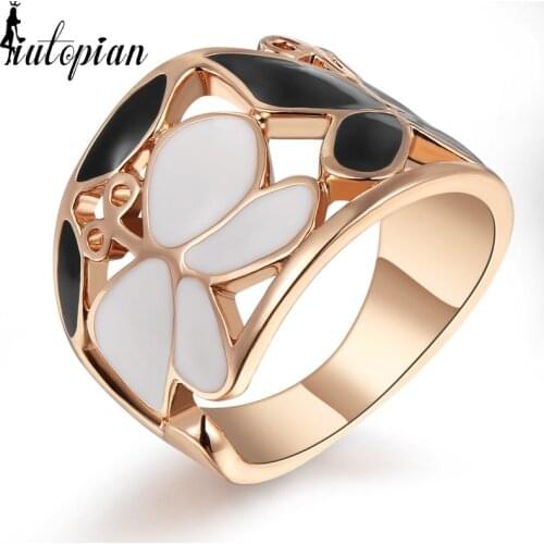 Italina Rigant Elegant Butterfly Rings For Women Large Size Top Quality 1#RG95371