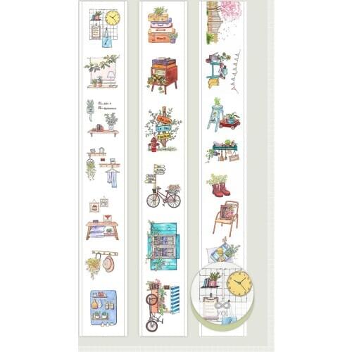 Vintage Little Wall Washi Tapes Bullet Journal Masking Tape Adhesive Tape DIY Scrapbooking Washi Stickers