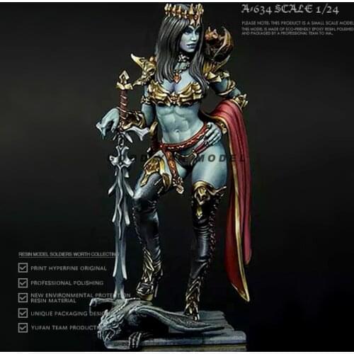 1/24 Resin model kits DIY figure beauty self-assembled A-634