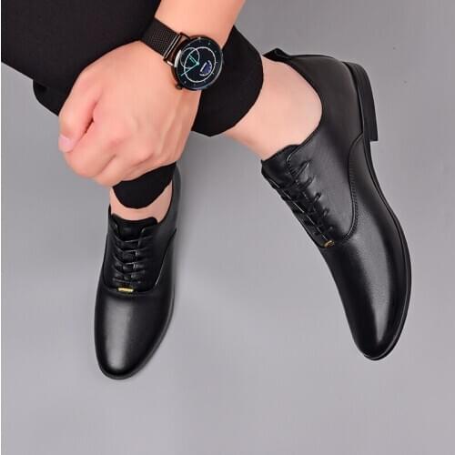 Mens black breathable zapatos leather de sapato causal para mens sale fashion man leisure masculino shoe spring male flat new