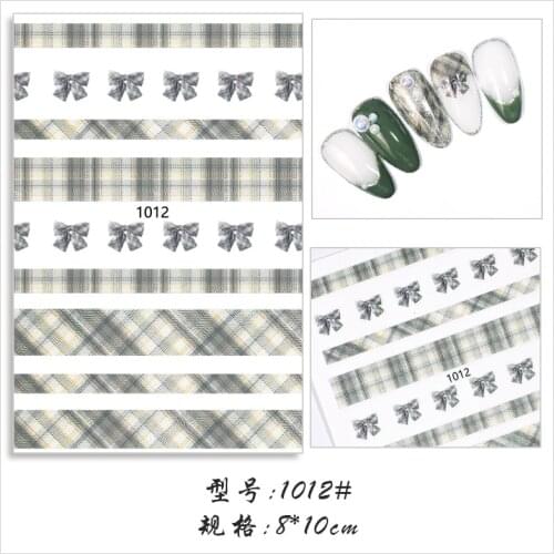 1012-1014 Bow nail art sticker