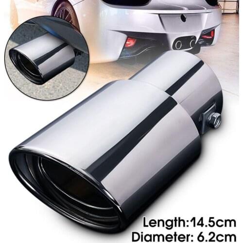 Stainless Steel Car Tail Rear Chrome Round Exhaust Pipe Tail Muffler Tip Car Rear Tail Throat Liner Accessories Car Styling New