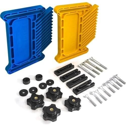 2-Piece Double Feather Positioning Plate Adjustable Woodworking Safety Device Fixed Cutting Tool