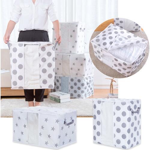 Clothes Organizer Container Foldable Clothes Storage Bag Non Woven Clear Window Organizer For Clothes Storage Box Of Thing