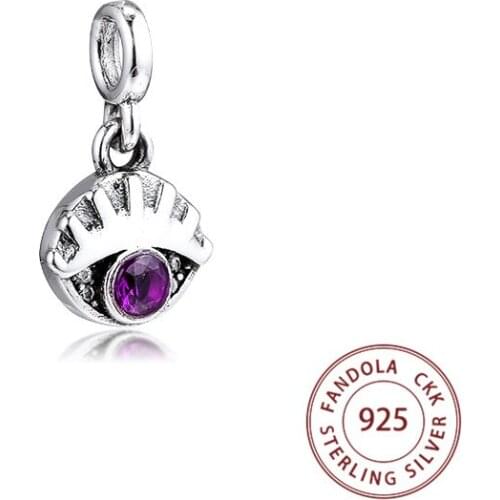 Authentic 925 Sterling Silver My Eye Dangle Charms Small Hole Beads for Jewelry Making Fits Europe Me Series Bracelet kralen