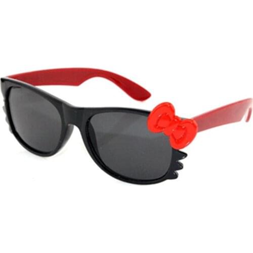 Polarized Kitty KT cat glasses Women Designer Fashion Sunglasses Men Student Coating Sunglasses Lady MAN Sunglass with bow UV400