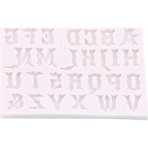 Various Shapes of Alphabet Silicone Molds Baking Cake Decoration Tools Chocolate Candy Non-stick Molds Letter Resin Molds