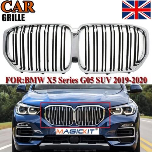 MagicKit For BMW G05 X5 SUV Performance Style Front Grille Grill Chrome Glossy Black 2019