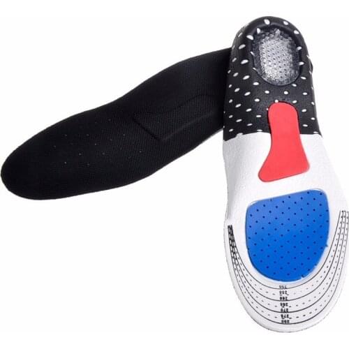 Silicone Sport Insoles Orthotic Arch Support Unisex Sport Shoe Pad Running Gel Insoles Insert Cushion for Walking Running Hiking