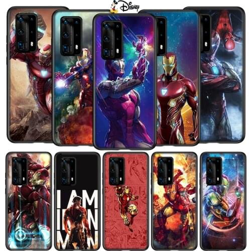 Silicone Cover Superhero Iron Man For Huawei P40 P30 P20 P10 P9 P8 Pro Lite E Plus mini Pro 5G 2017 2019 Phone Case