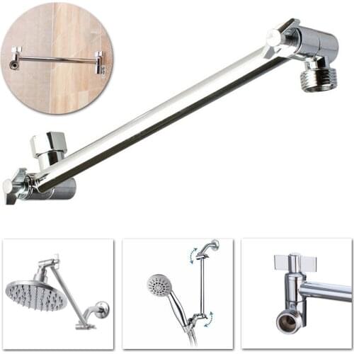 11 inch Shower Head Extension Arm Kit Stainless Steel Wall Mounted Tube Rainfall Shower Head Arm Rod for Bathroom accessories