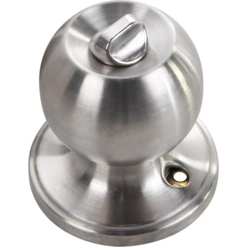 Stainless Rotation Round Door Knobs Entrance Passage Lock With Key