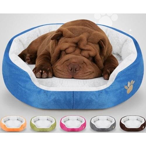 Four Seasons Universal Pet Nest Lamb Wool Kennel Small Teddy Bago VIP Bichon Kennel Mat Semi-enclosed Dog House Bite Resistant