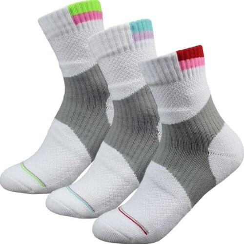 Women Cycling Socks Outdoor Sports Socks Womens Cotton Breathable Tennis Badminton Running Socks Adult Sport Socks