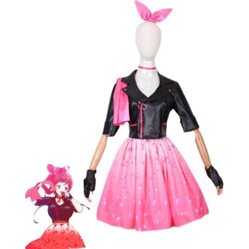 Anime ZOMBIE LAND SAGA Yuugiri Cosplay Costume Women Cute Dress Halloween Carnival Uniforms Full Set Custom Made