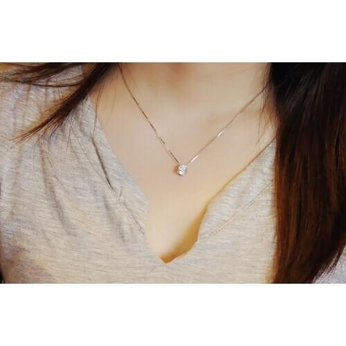 S925 Sterling Silver Hot Selling Accessories with Six-Claw Bush Chain Sterling Silver Necklace Fashion Necklace for Women Gifts