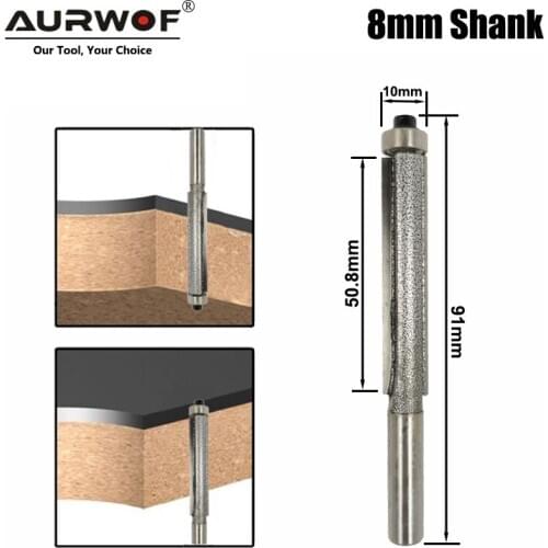 1pc 8mm Shank 2" Flush Trim Router Bit with Bearing for Wood Template Pattern Bit Milling Cutter Dremel Woodworking Tool 02081