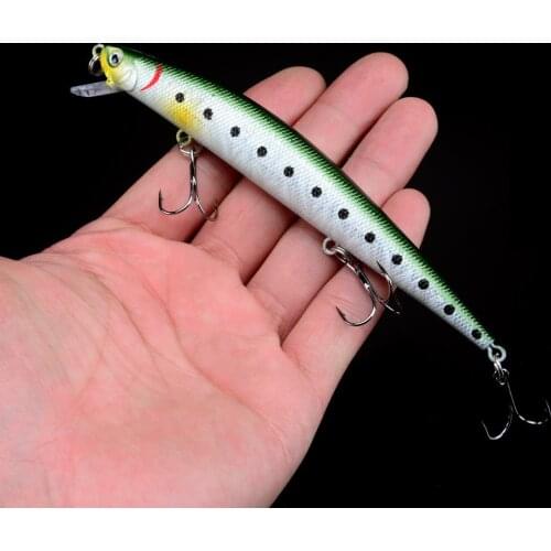 1PCS Crankbait Minnow Fishing Lure Floating Hard Bait 125mm 12g Artificial Bait Fishing Wobblers Swimming Carp Fishing Tackle