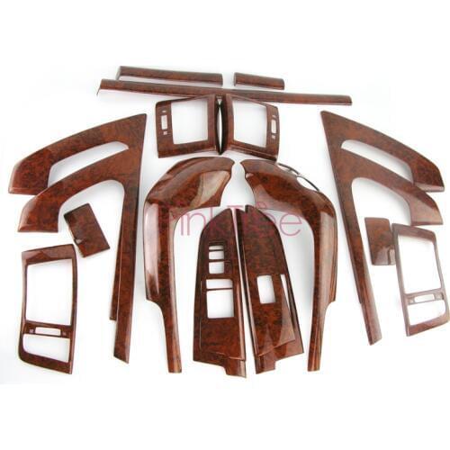 19 pcs Wooden Color Decoration Moulding Cover For Toyota Land Cuiser 200 LC200 2008 09 10 11 12 13 14 15 Car Styling Accessory