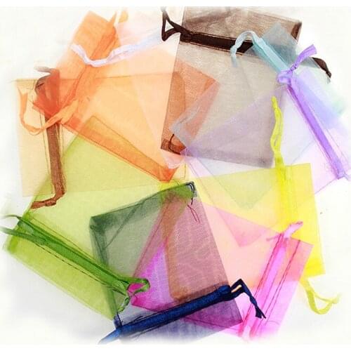 30*40cm 100pcs Multicolor Gift Bags For Jewelry/wedding/christmas/birthday Yarn Bag With Handles Packaging Organza Bags