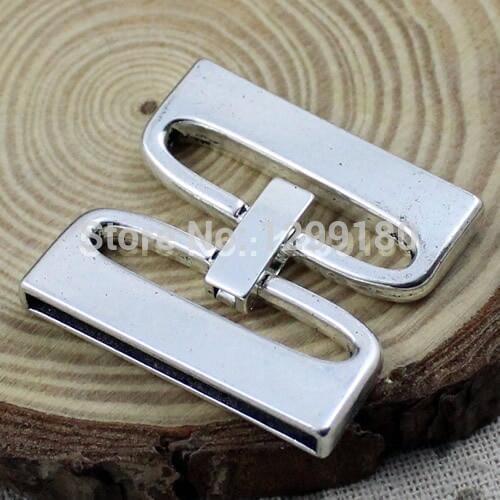 5sets Antique Silver Fold Over Lobster Clasp For Necklace Bracelet Chain DIY Jewelry Making Accessory Hole:32x2mm K01666