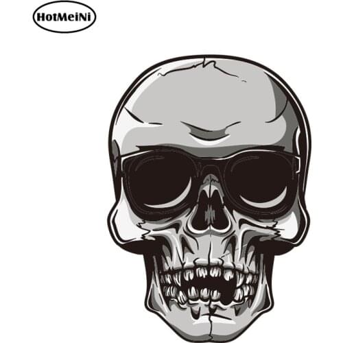 HotMeiNi 13cm x 9.3cm SKULL Head Car Stickers Engine Hood Door Window Truck Decal Vinyl Motorcycle Accessories Decoration