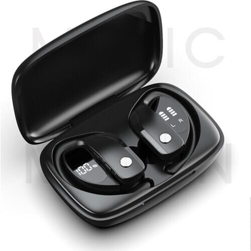 T32 Bluetooth earphone Stereo Noise Reduction Earphone Volume control With LED Touch Digital Display headset