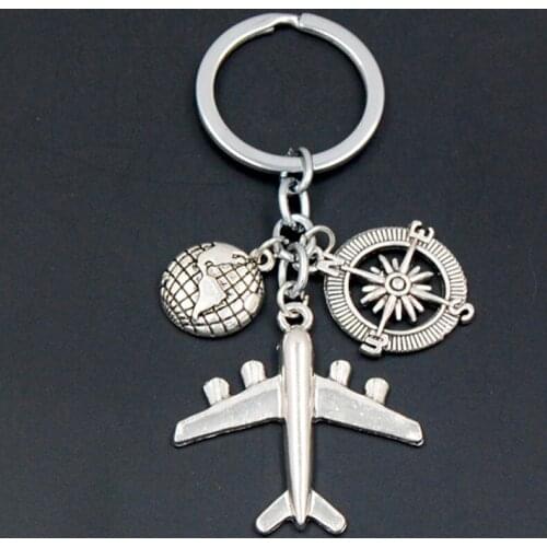 New Airlines Model Metal Keychain Air Plane Aircraft Gift Key Chain Car Pendant Men and Women Jewelry Key Ring Holder QH6010